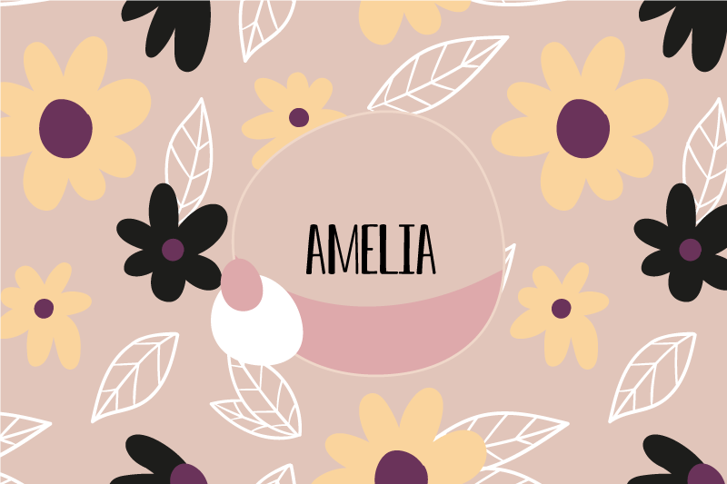 Bordstabletter barnen med anpassad botanisk tryck - Tenstickers