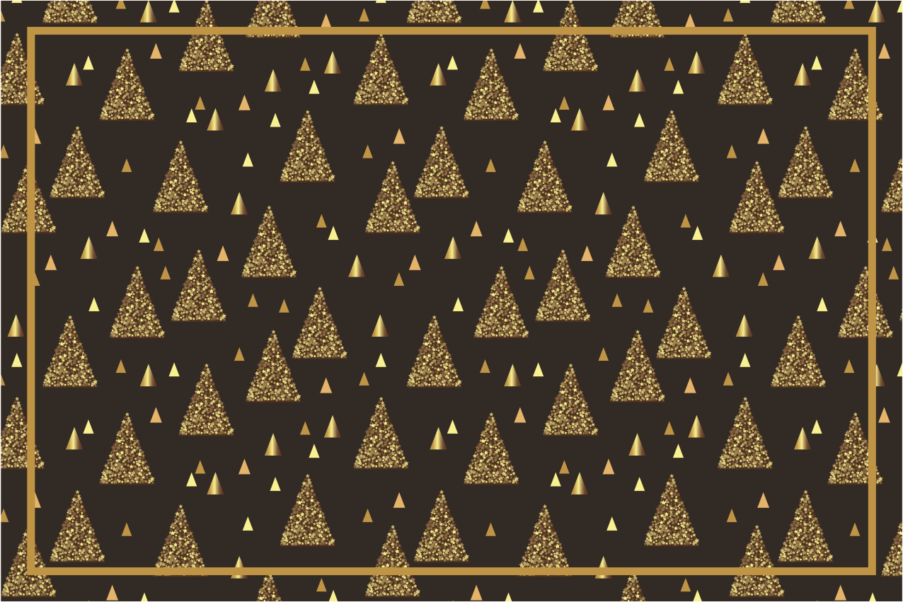 Jul bordstabletter eleganta guld julträd - Tenstickers