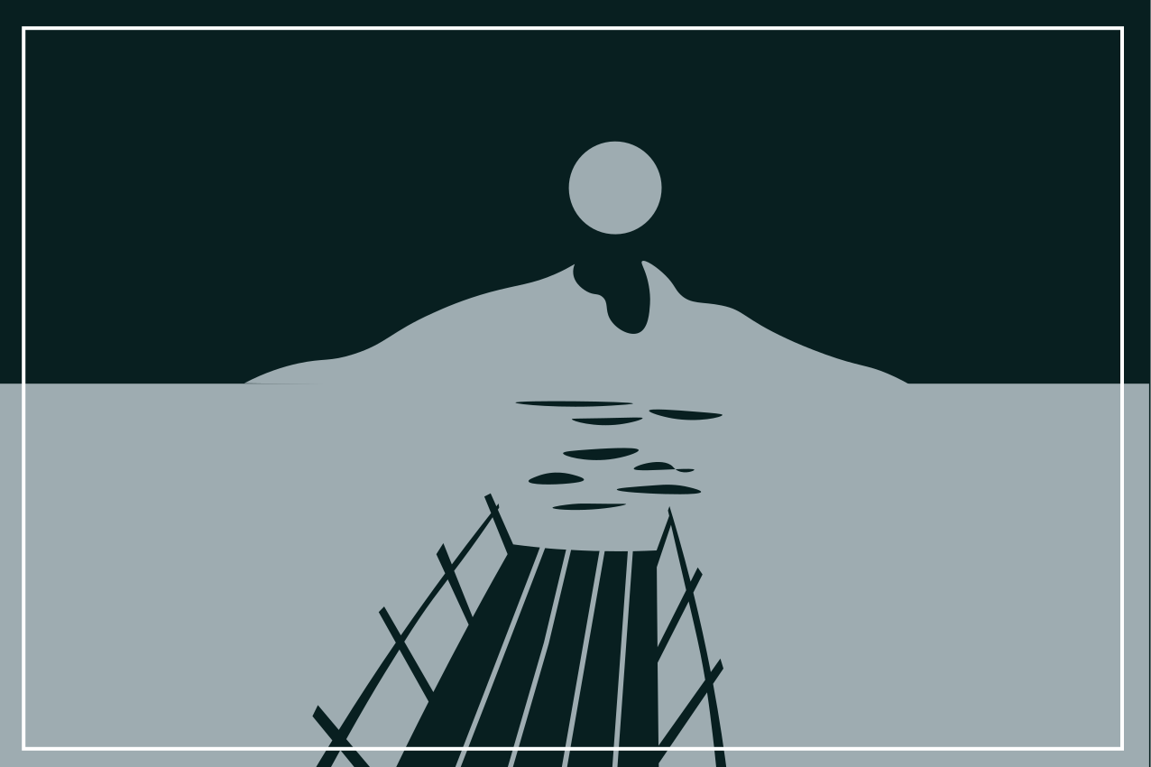 Bordstabletter modernt bro över vatten - Tenstickers