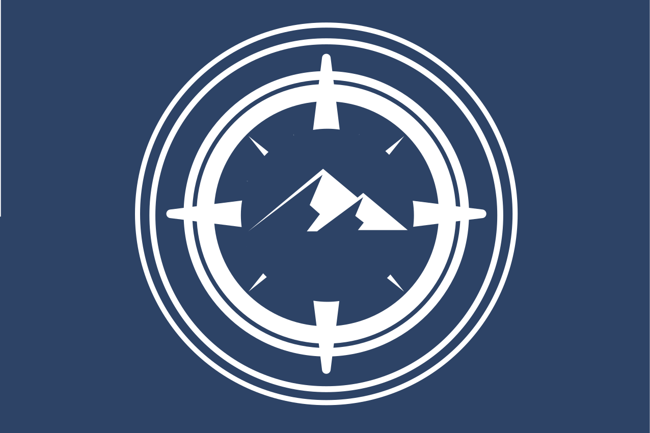 Bordstabletter modernt fjällkompass grafik - Tenstickers