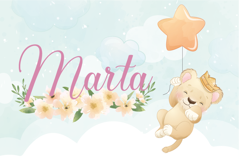 Söt lejon med ballong bordstabletter barnen - Tenstickers