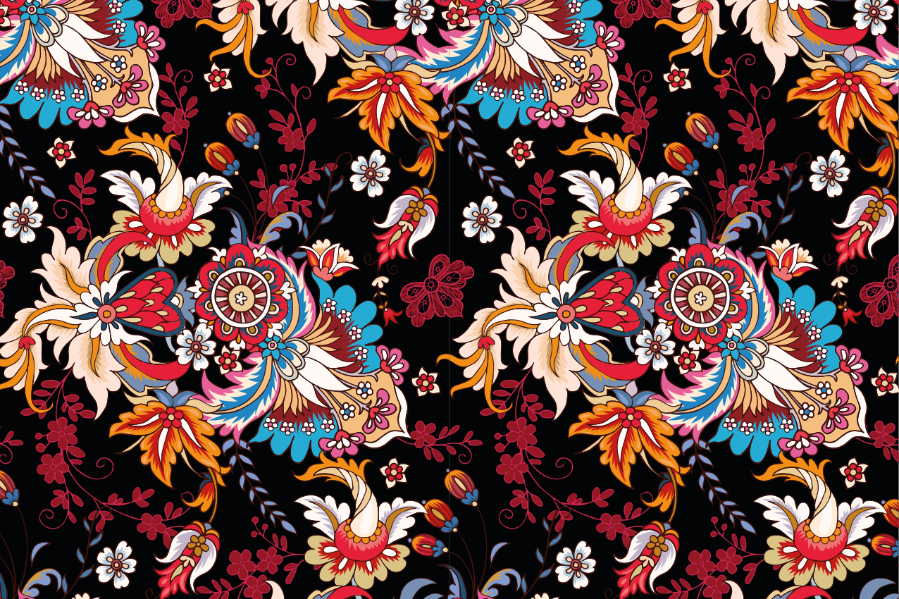 Färgglada modern etnisk konst original bordstabletter - Tenstickers