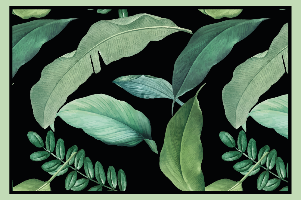 Bordstabletter med lövmotiv - Tenstickers