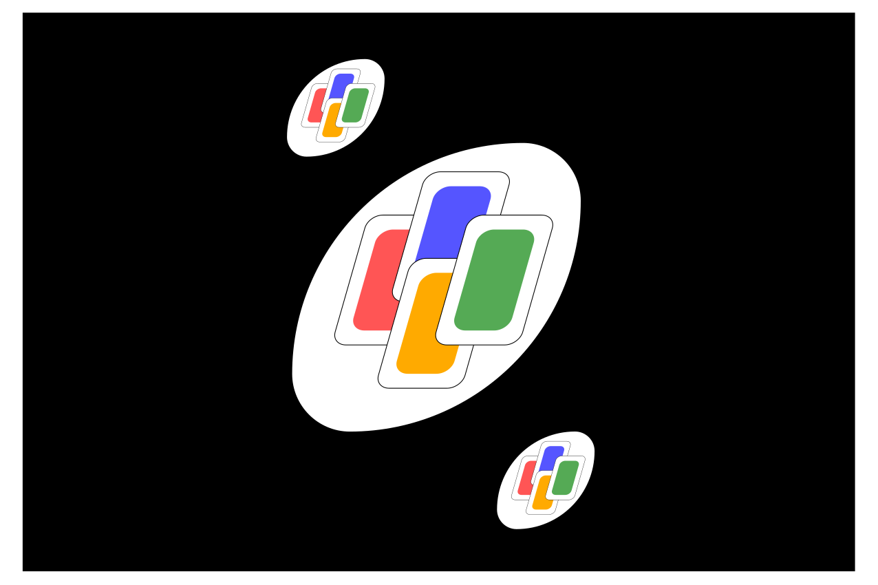 Bordstabletter original livliga geometriska figurer - Tenstickers