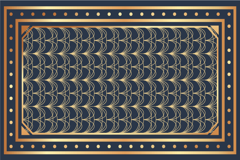 Bordstabletter i modern art gyllene deco-mönster - Tenstickers