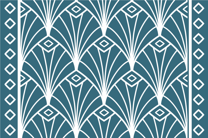 Modern konst blå och vita ursprungliga bordstabletter - Tenstickers