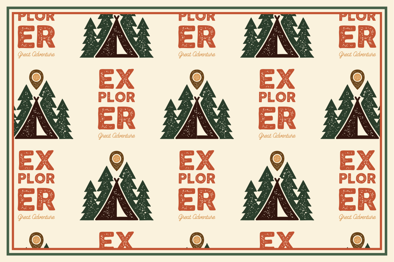 Explorer Äventyrsmönster bordstabletter original - Tenstickers