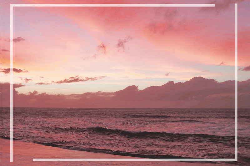 Bordstabletter modernt serene kustsolnedgång - Tenstickers