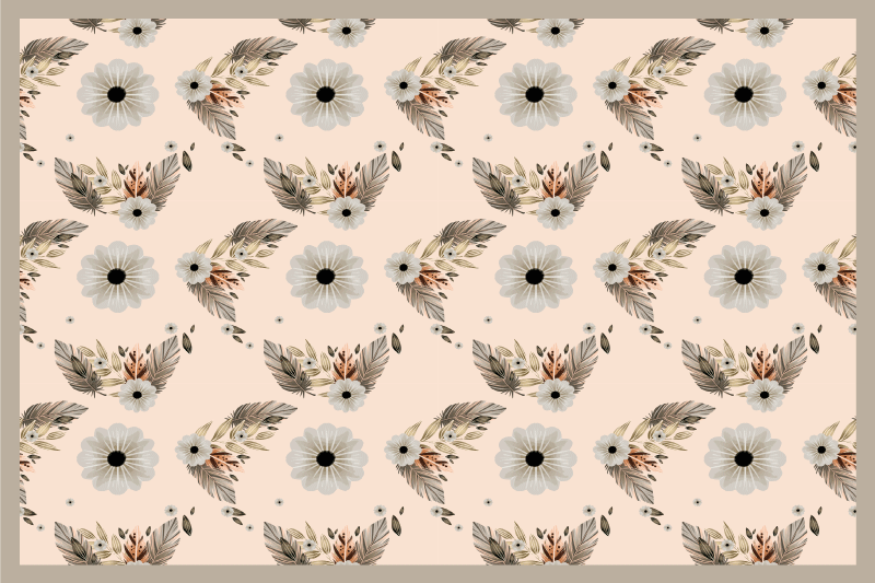 Floral leaf motivation bordstabletter original - Tenstickers
