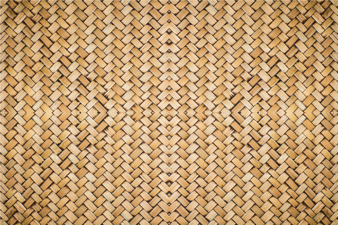 Texturerade bordstabletter i bambuvävd effekt - Tenstickers