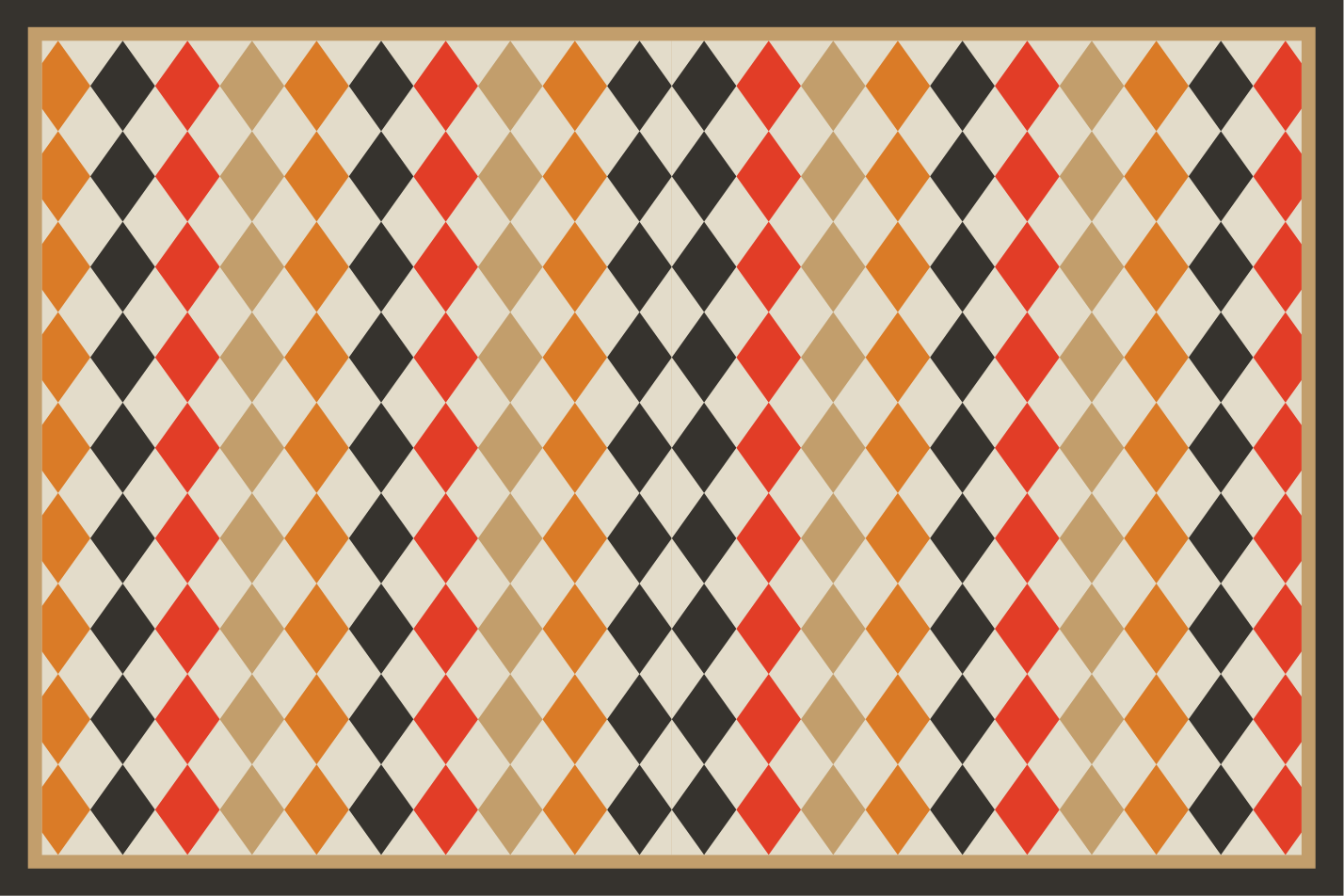 Retro mångfärgade diamanter vinyl bordstabletter - Tenstickers