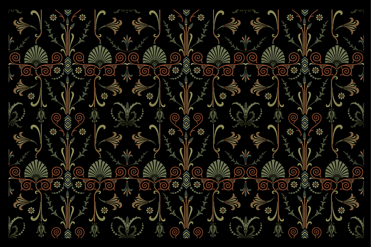Blommig texturerad finish bordstabletter - Tenstickers