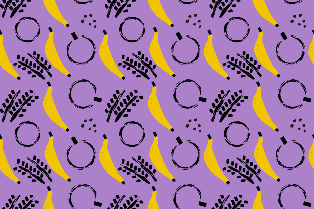 Bordstabletter original bananmönster motiv - Tenstickers