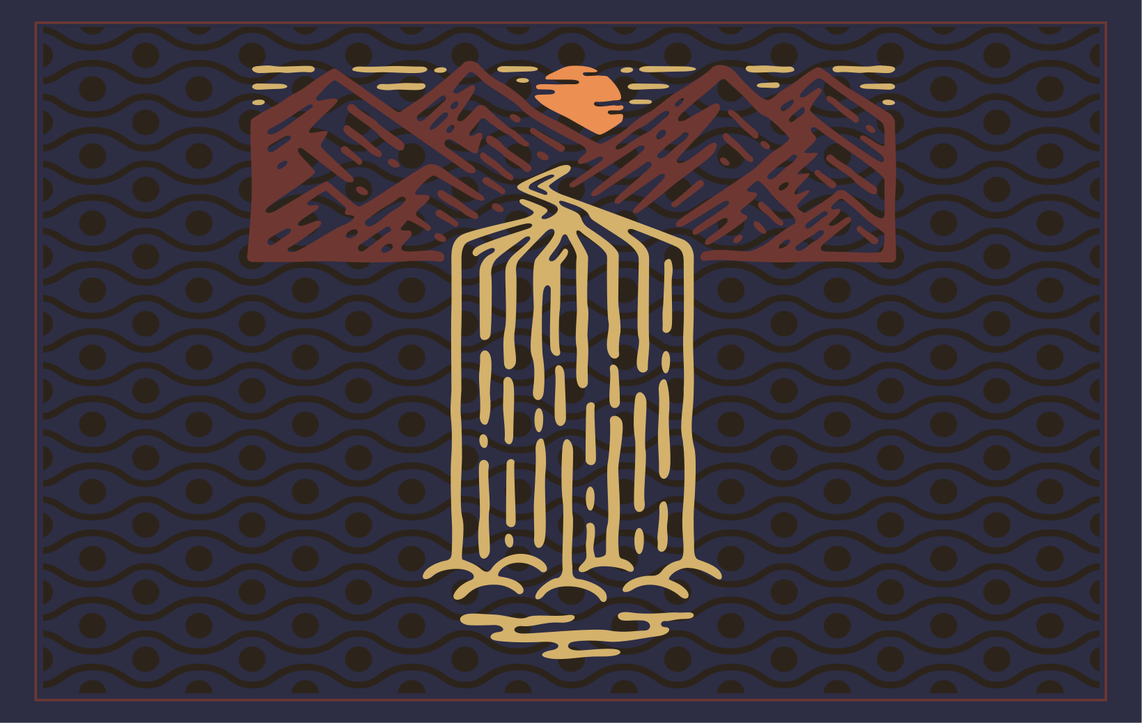 Bordstabletter original fjällvattenfall scen - Tenstickers