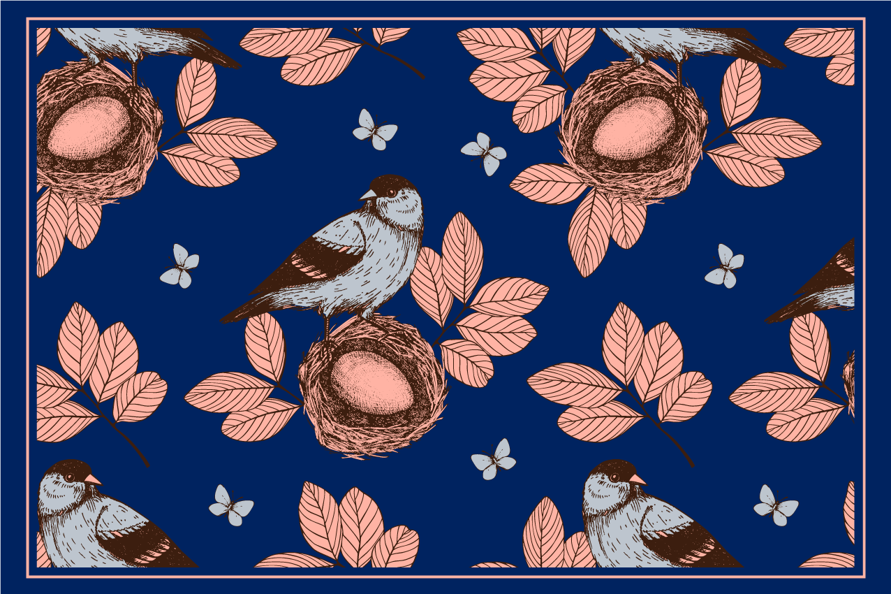 Bordstabletter original fågelbo mönster - Tenstickers