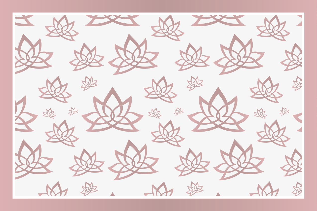 Elegant lotusmönster bordstabletter - Tenstickers