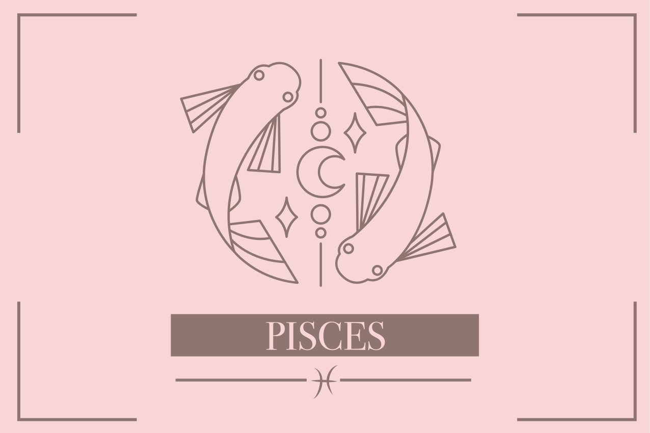 Fiskarna rosa kort stjärntecken hem bordstabletter - Tenstickers