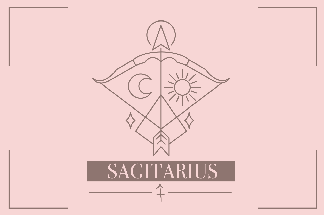 Skytten rosa kort stjärntecken bordstabletter - Tenstickers