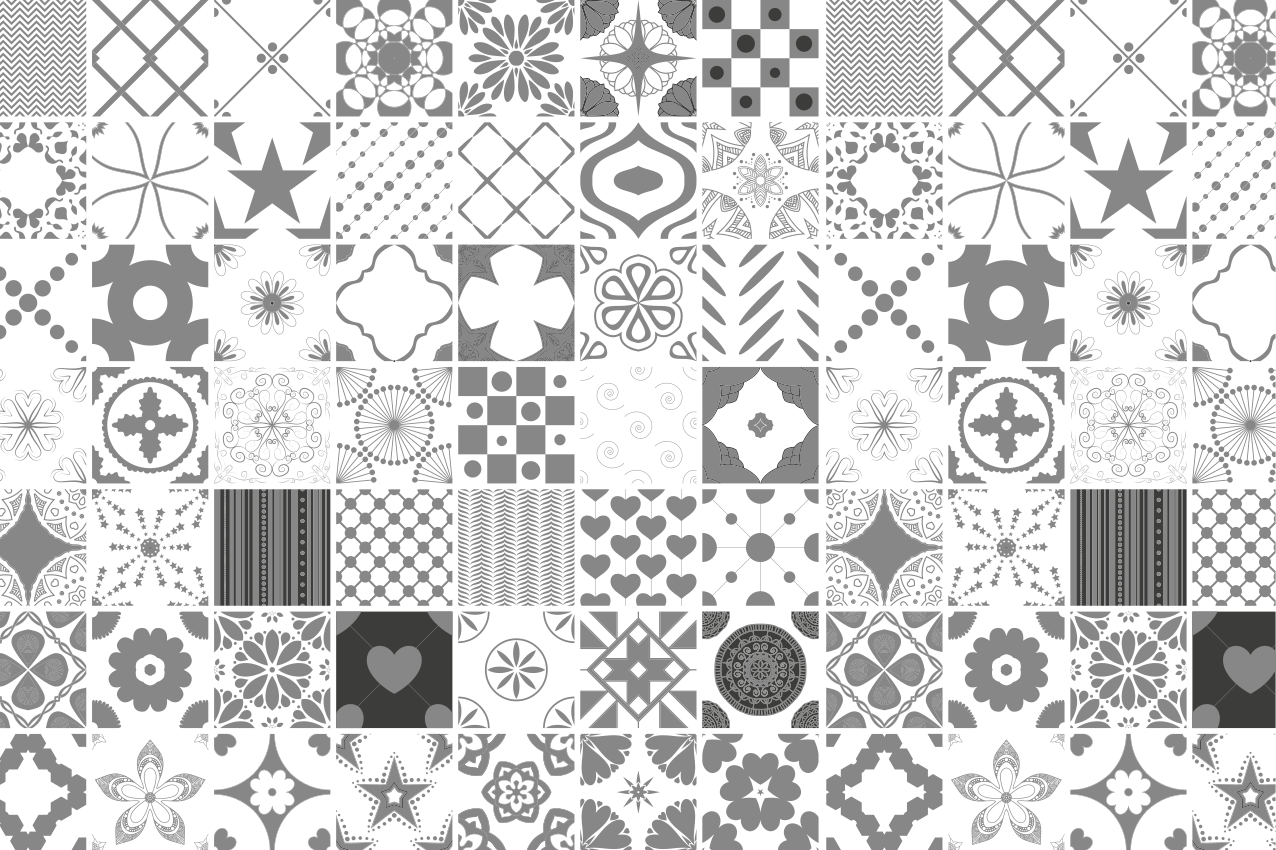 Mönstrad monokrom textur bordstabletter - Tenstickers