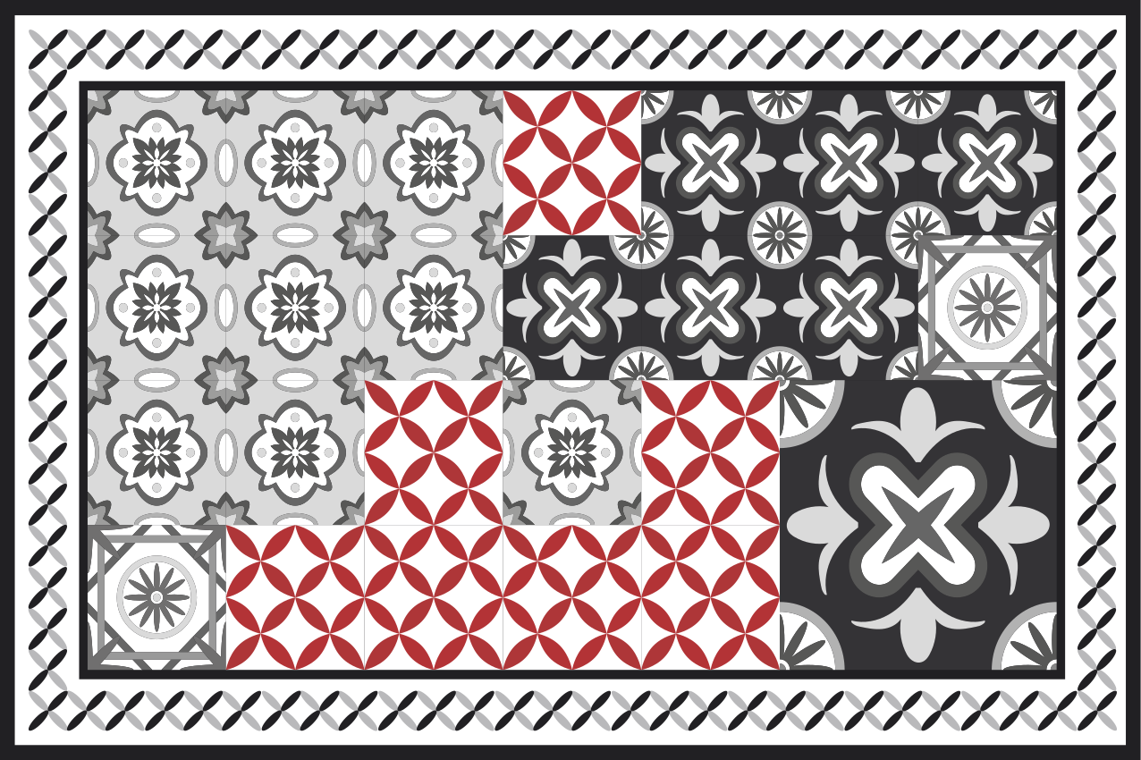 "scarlet" collage eleganta bordstabletter - Tenstickers