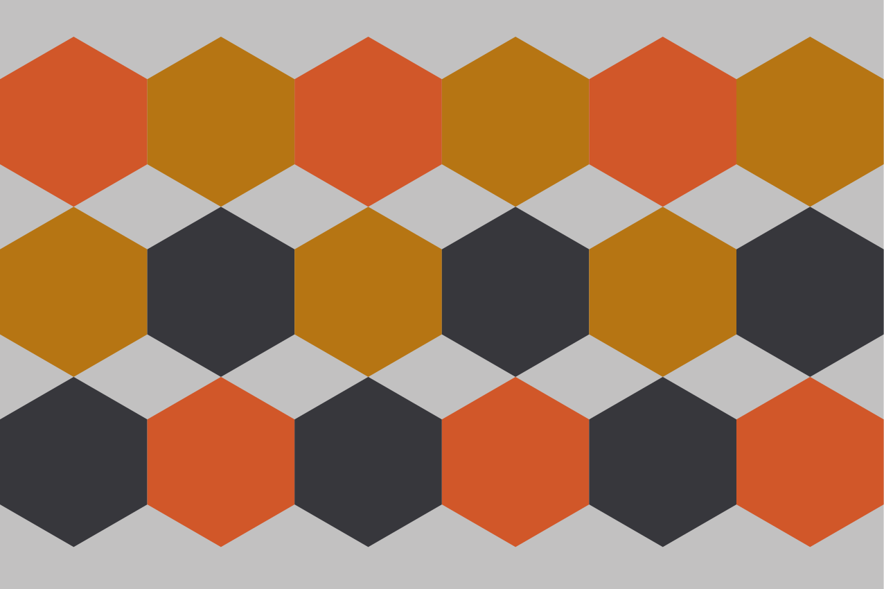 Bordstabletter modernt hexagonmönster lager - Tenstickers