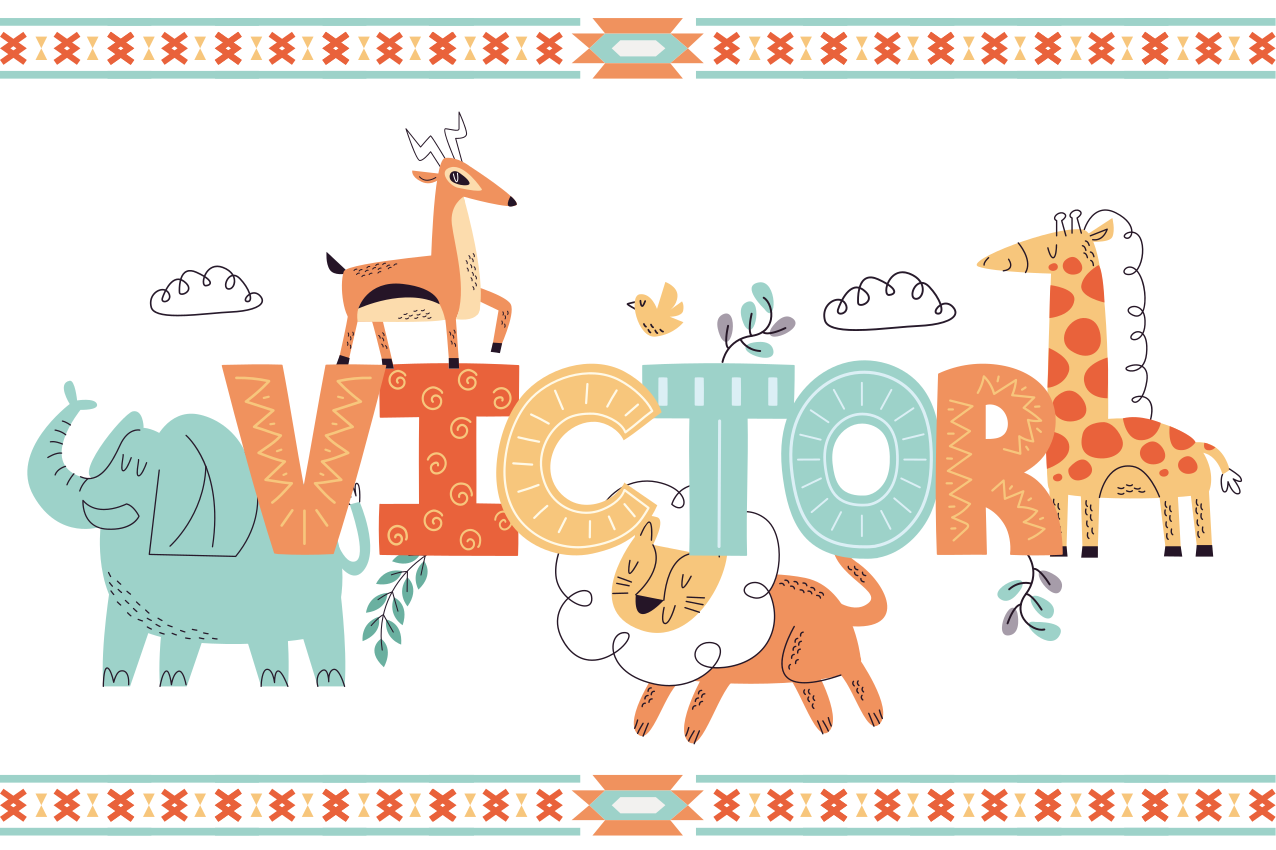 Djurnamn konst bordstabletter barnen - Tenstickers