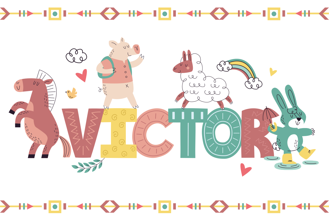 Vänliga djurkaraktärer bordstabletter barnen - Tenstickers