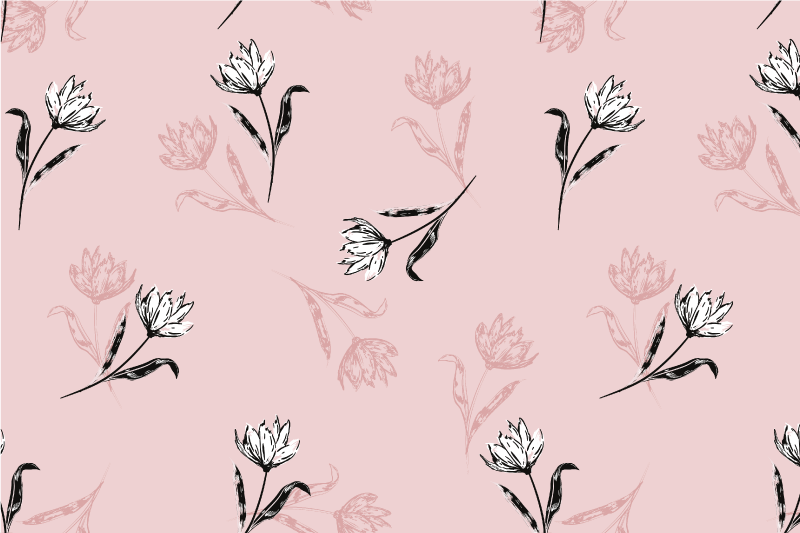 Elegant botanisk komposition bordstabletter - Tenstickers