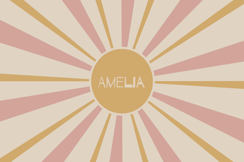 Bordstabletter med namn solstråle mittpunkt - Tenstickers