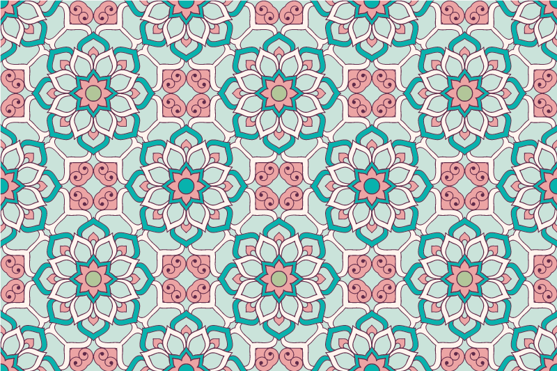 Bordstabletter original blommig illustration stil - Tenstickers