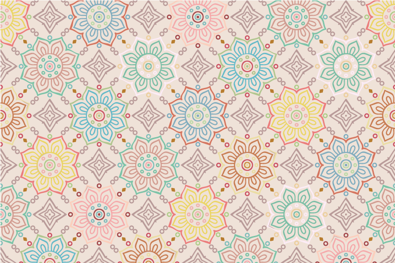 Livlig botanisk tryck bordstabletter original - Tenstickers