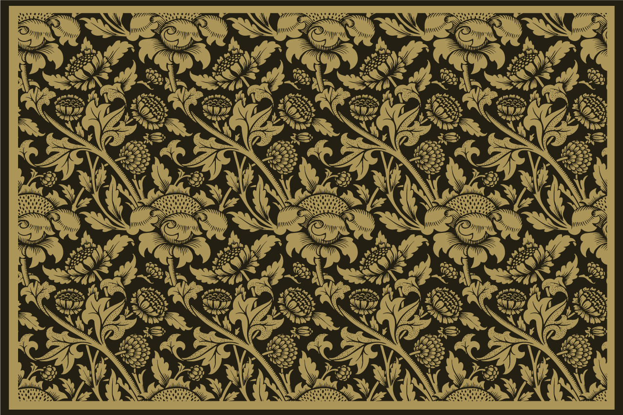 Vintage franska blommiga ursprungliga bordstabletter - Tenstickers