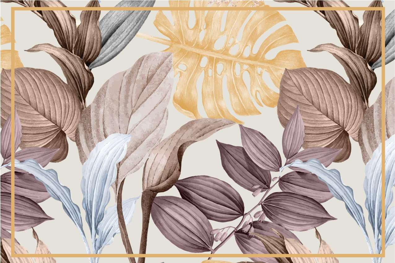 Tropiska växter xxl hem bordstabletter - Tenstickers