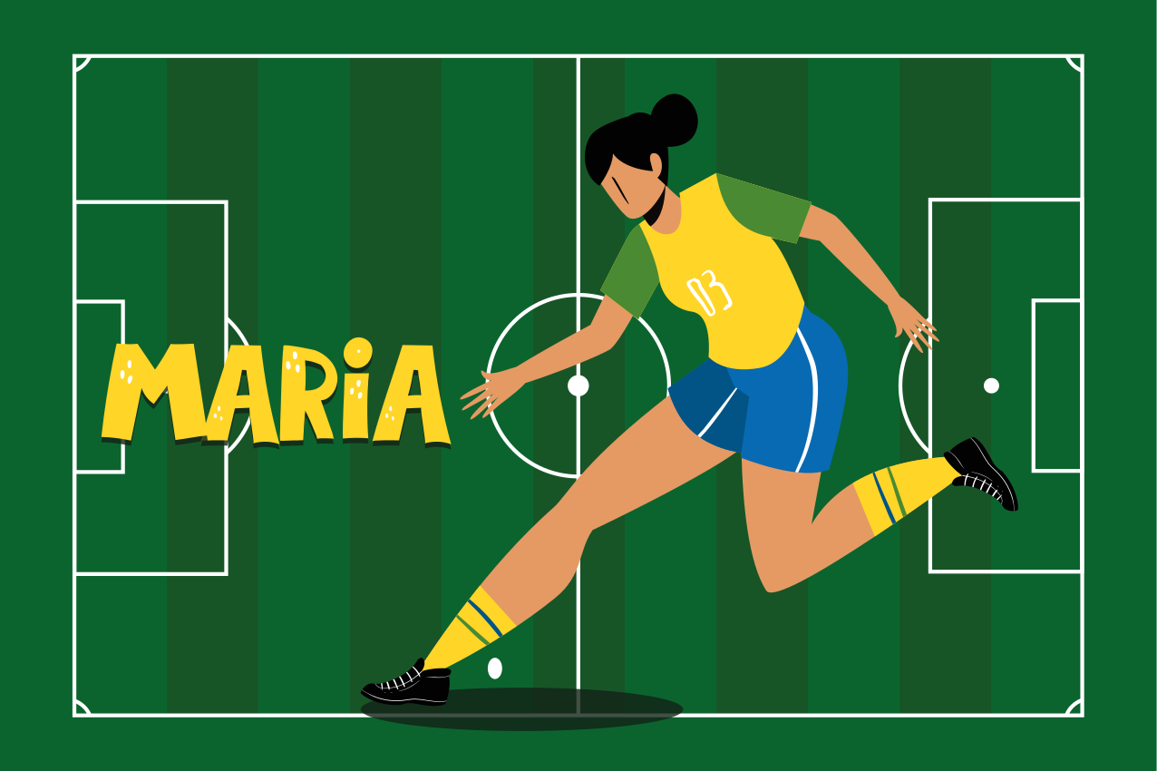 Anpassade bordstabletter för tjejfotbollsspelare - Tenstickers