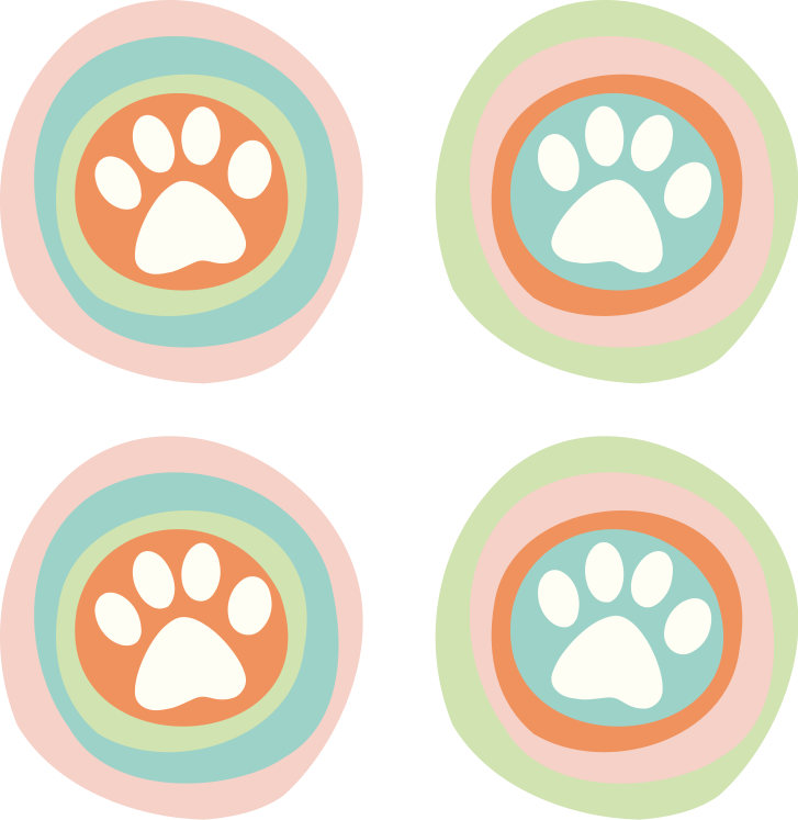 Pet paws skål Bordstabletter Original - Tenstickers