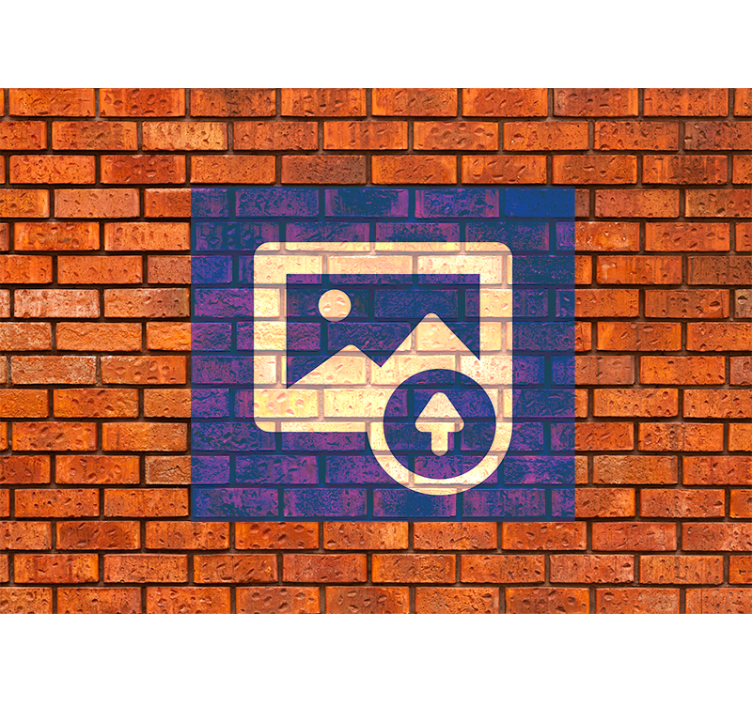 Spanska flaggan effekt Fototapeter Tegelstenar - Tenstickers