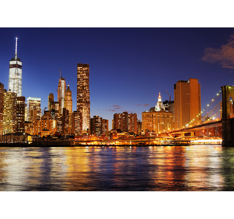 New york manhattan vid gryningen fototapet - Tenstickers