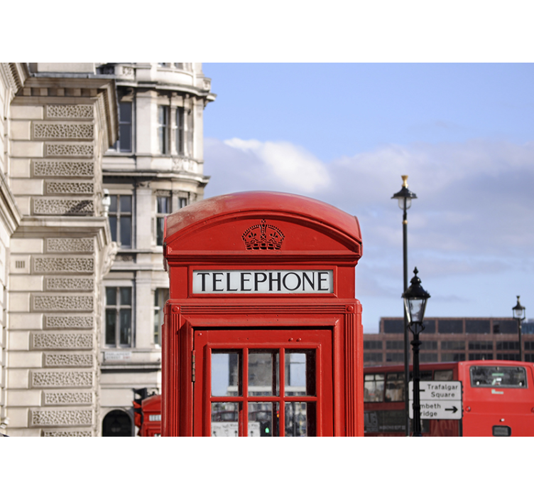 London bussfototapet - Tenstickers