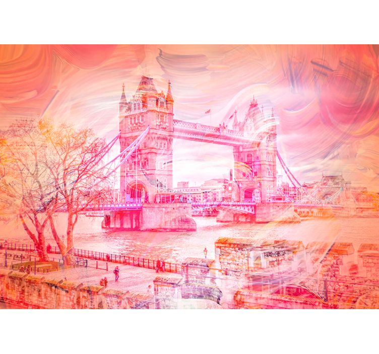 Akvarell tower bridge london fototapet - Tenstickers