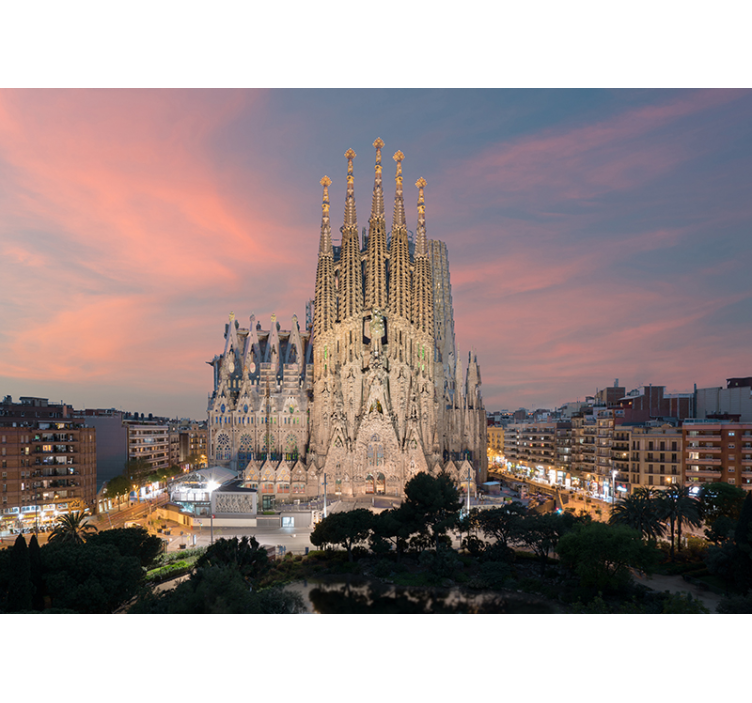 Sagrada familia barcelona fototapet - Tenstickers