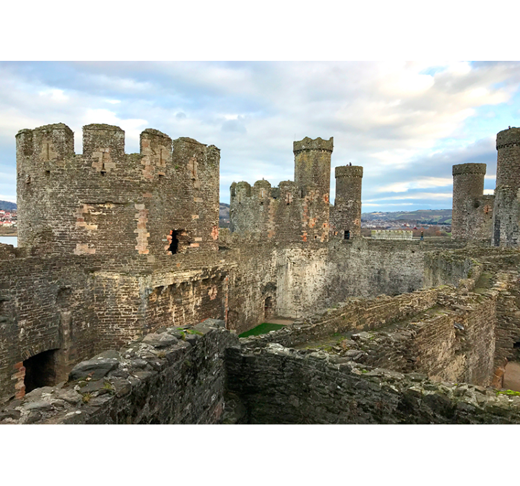 Conwy castle fototapet - Tenstickers