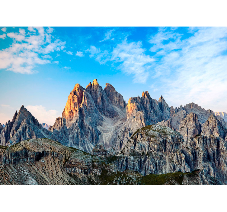 Tre toppar dolomites bergfototapet - Tenstickers