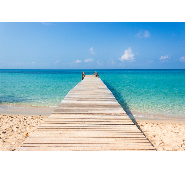 På stranden havet fototapet - Tenstickers