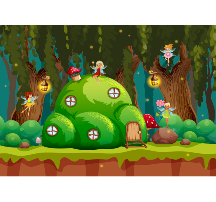 Barn fototapeter värld av fe - Tenstickers