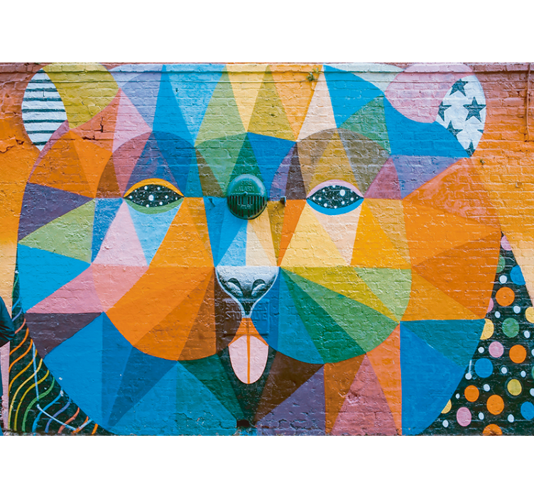 Tribal graffiti urban art fototapet - Tenstickers