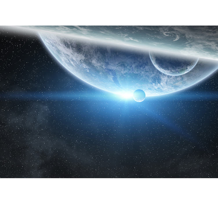 Jorden från rymden landskap fototapet - Tenstickers