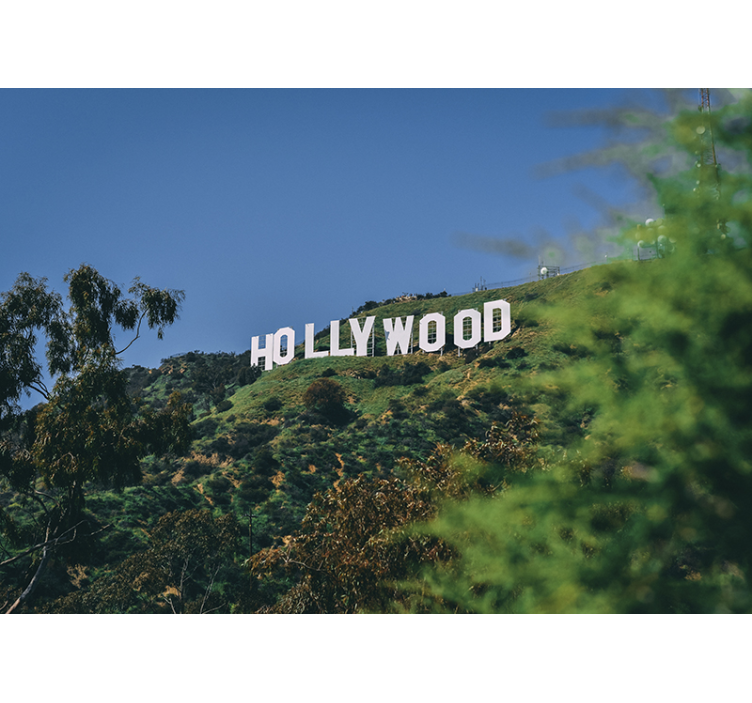 Hollywood skylt fototapet - Tenstickers