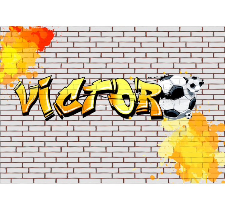 Fotboll graffiti personliga väggmålningar - Tenstickers