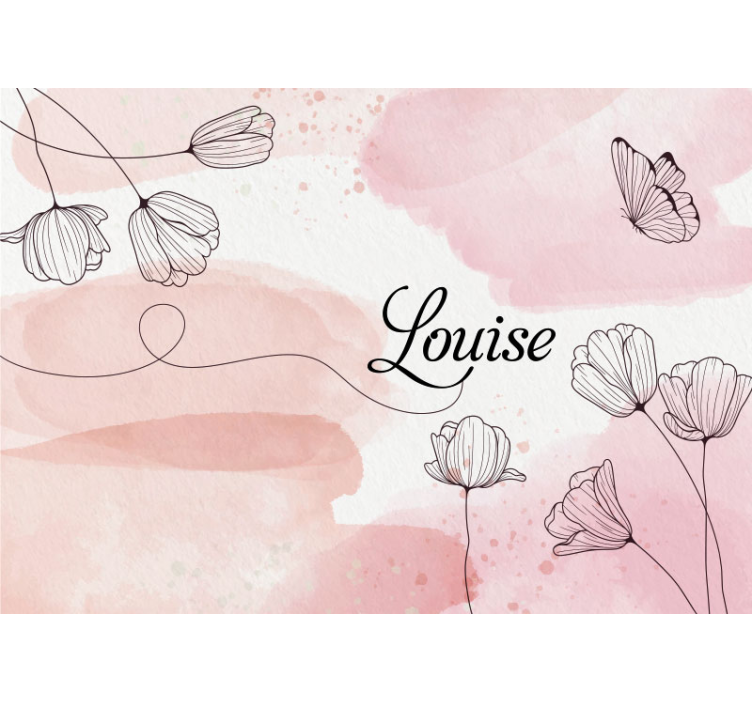 Vackra blommor med namn anpassade fototapeter - Tenstickers