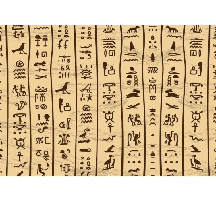 Egyptiska hieroglyfer vardagsrum fototapeta - Tenstickers